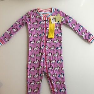 Hatley Purple w Rainbow Unicorn Organic PJ Pajamas